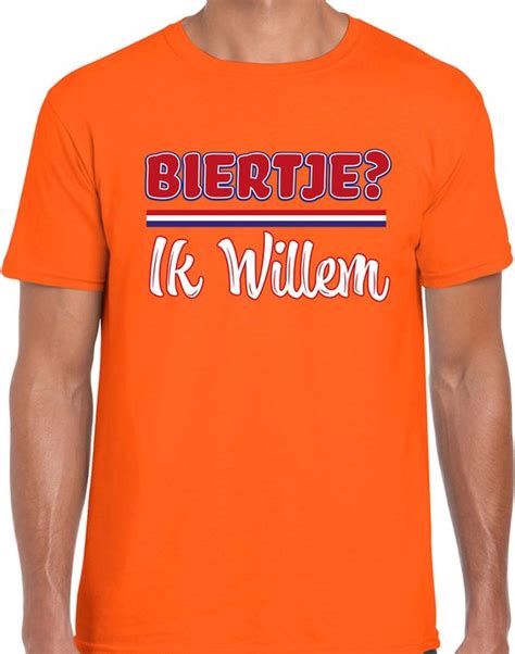 Bellatio Decorations Koningsdag T Shirt Biertje Ik Willem Oranje