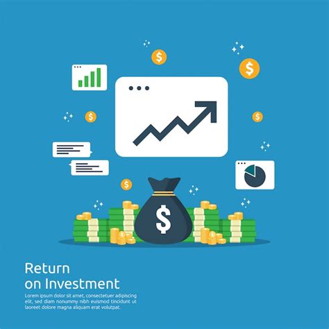 Premium Vector Return On Investment Roi Concept Business Growth