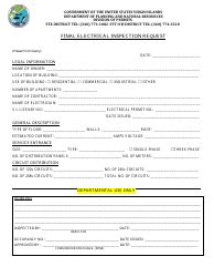 Virgin Islands Final Electrical Inspection Request Fill Out Sign