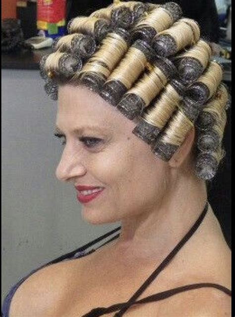 Pin By David Connelly On Bleach Blonde Hair In Curlers Hair Rollers