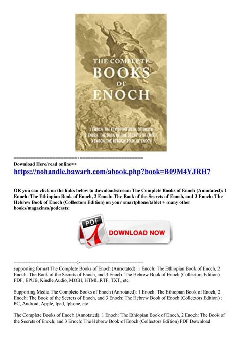 Download Book The Complete Books Of Enoch Annotated 1 Enoch The