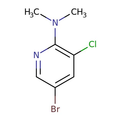 5 Bromo 3 Chloro N N Dimethylpyridin 2 Amine 3D KDC05151