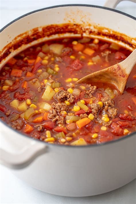 Hamburger Soup Recipe This Tasty Ground Beef Vegetable Soup Is Loaded