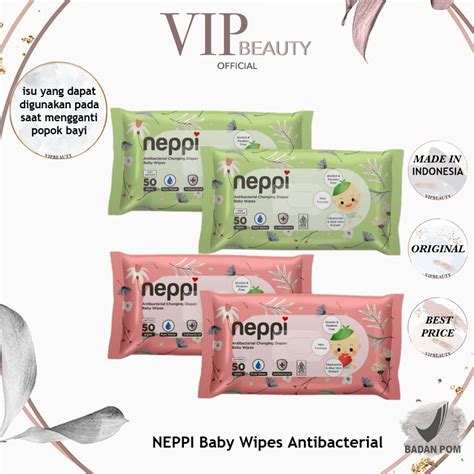 Jual Neppi Baby Wipes Antibacterial Changing Diaper Wipes Non Parfum