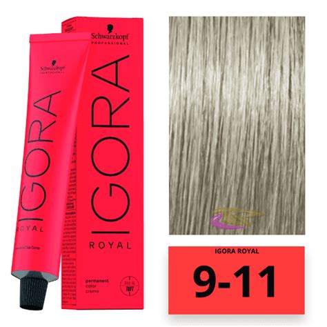 Tinte Igora Royal 9 11 Rubio Muy Claro Ceniza Intenso 60 Ml Schwarzkopf