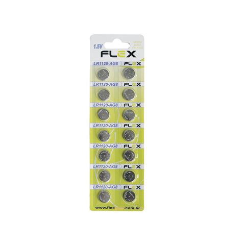 Bateria Botão Alcalina Flex 1 5V Cartela 14 Un Fx Lr1120 Ag8 no Shoptime