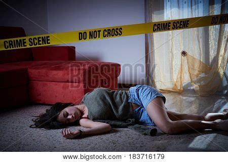 Crime Scene Imitation Image Photo Free Trial Bigstock