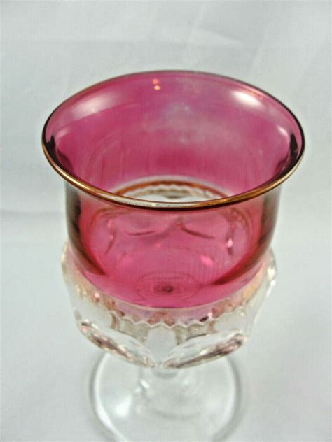 Tiffin Franciscan King S Crown Thumbprint Ruby Red Water Goblet Stem 5 5 Usa Ebay