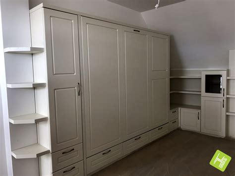 Гардероб с падащо легло и шкафове - Furnish BG | Гардероб с падащ