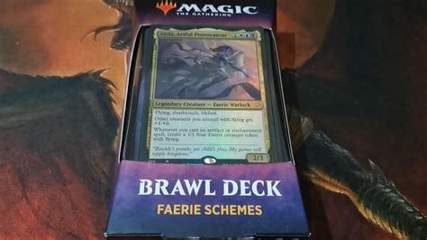 Mtg Faerie Schemes Brawl Deck Unboxing Youtube