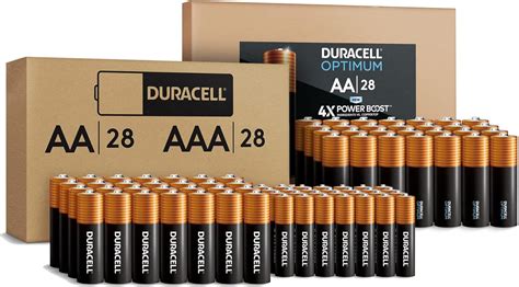 Duracell Optimum Aa Batteries 28 Count Coppertop Aa Aaa Batteries 56