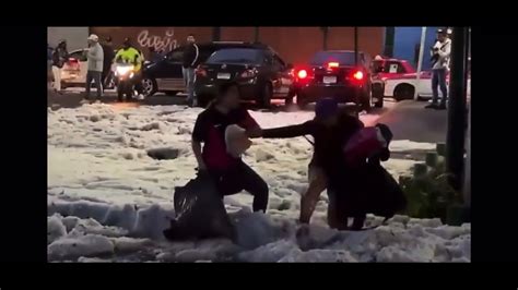 Violenta Tempesta Di Grandine Su Citt Del Messico Le Strade Invase