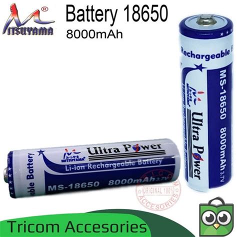 Jual Baterai 18650 8000mah 37v Mitsuyama Battery Li Ion Rechargeable