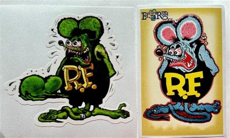 2 Pack Rat Rod Hot Rod Rat Fink Motorcycle Sticker Vintage Racing Guns Ebay