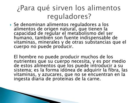 Alimentos Reguladores Amado Samid Ppt