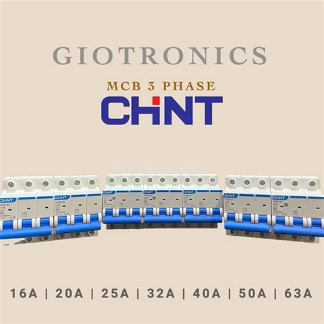 Chint MCB 3 เฟส RPC 3P 16A 20A 25A 32A 40A 50A 63A สต ดมนเบรกเกอร