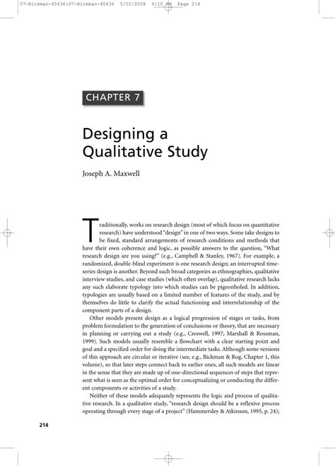 Qualitative Research Design