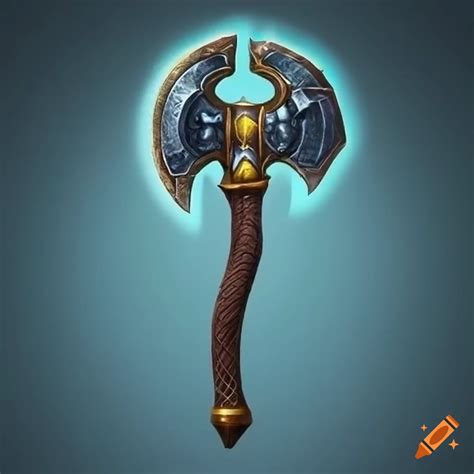 Battle Axe With Magical Symmetrical Design On Craiyon