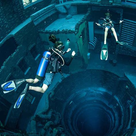 Worlds Deepest Pool With Underwater City Exploration Caves