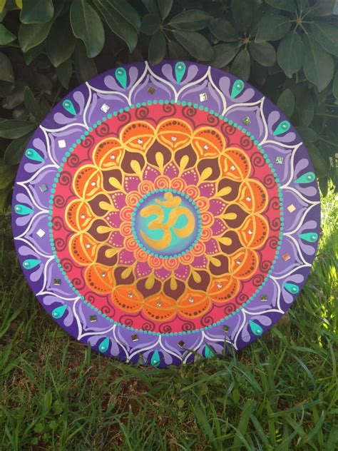 mandala pintada a mão em MDF 50x50 cm Elo7 Produtos Especiais