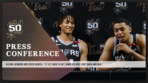 Keldon Johnson And Devin Vassell Postgame Vs Hawks San Antonio Spurs