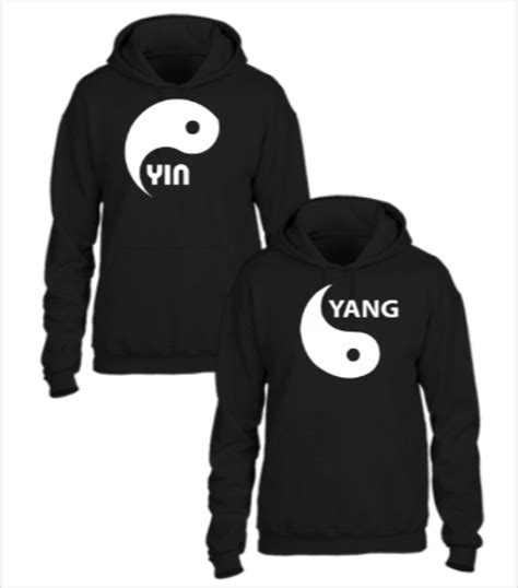 Yin Yang Couple Hoodie Couples Hoodies Hoodies Matching Hoodies