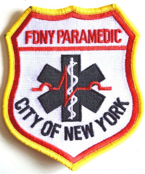 City Of New York Paramedic Fdny Patches Fire Badge Ems Patch