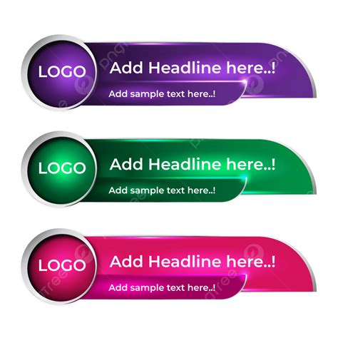 Lower Third Banner Vector Hd PNG Images Lower Thirds Technology Style