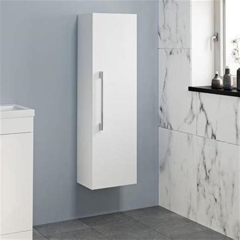 1200mm Tall Bathroom Wall Hung Storage Cabinet Cupboard Modern Soft Close White Ebay