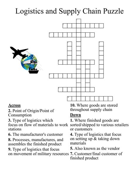 Logistics And Supply Chain Management Crossword Wordmint