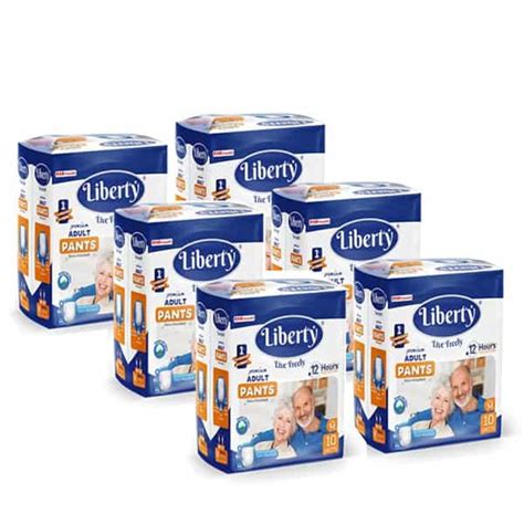 Buy Liberty Premium Adult Diaper Pants Medium M 60 Count Waist Size 24 45 In Pack Of 6 10