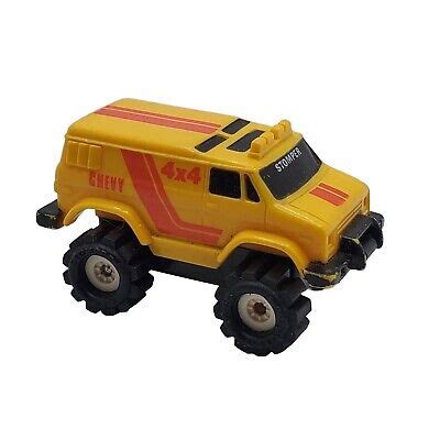 Schaper Stomper X Chevy Van Yellow Vehicle Red Stripes Toy