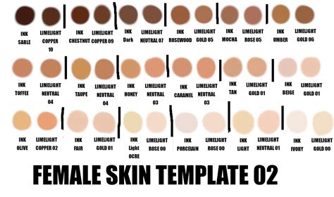 Skin Tone Chart With Names