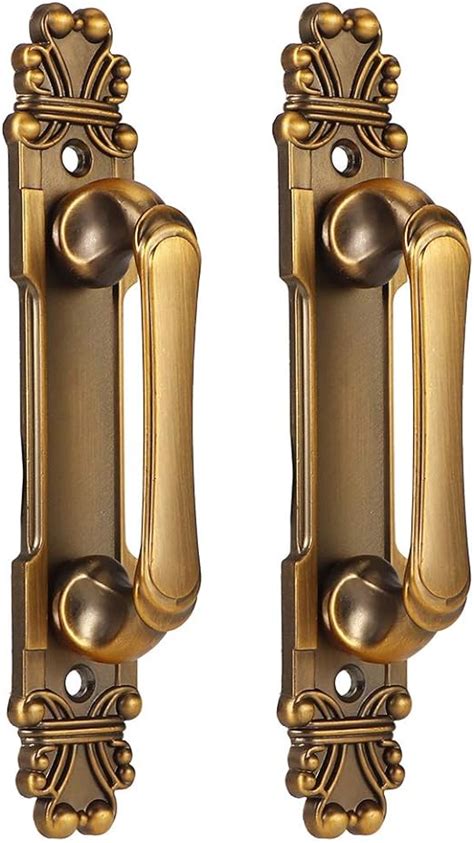 2Pcs Set European Style Door Handle Antique Door Pull Handle Metal