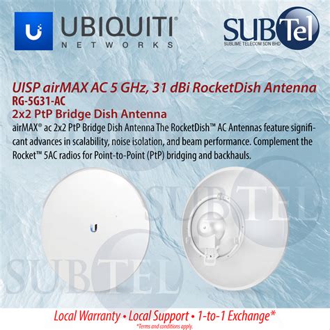 Ubiquiti Uisp Airmax Ac Ghz Dbi Rocketdish Antenna Rd G Ac Ptp