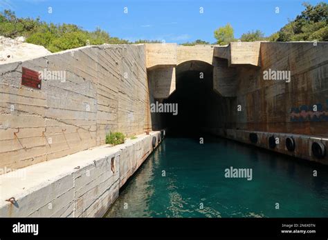 Secret Submarine Base On Vis Island Croatia Stock Photo Alamy