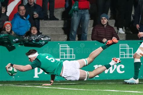 Thomas Ahern At The Under 20 Six Nations Match Between Ireland And