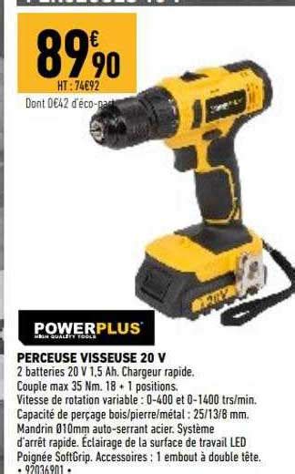 Promo Perceuse Visseuse V Power Plus Chez Brico Cash Icatalogue Fr