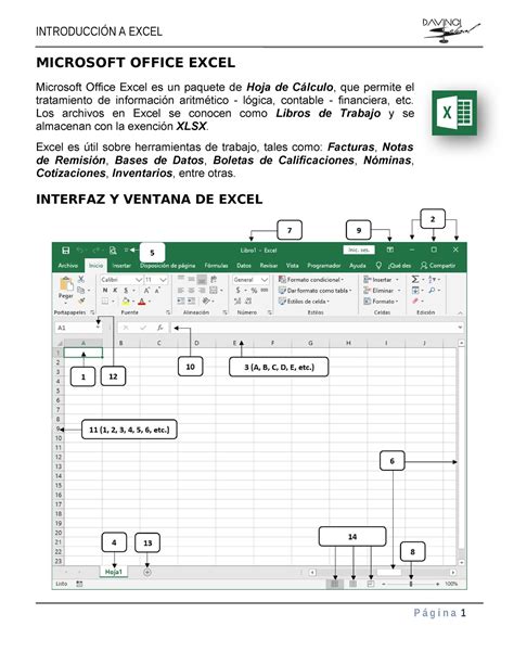 1 Introducción A Excel Microsoft Office Excel Microsoft Office Excel Es Un Paquete De Hoja De