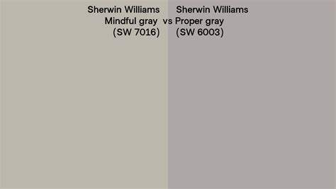 Sherwin Williams Mindful Gray Vs Proper Gray Side By Side Comparison