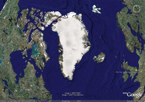 Greenland Map and Greenland Satellite Images