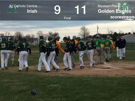 The Madison Plains Golden Eagles Defeat The Catholic Central Irish 11