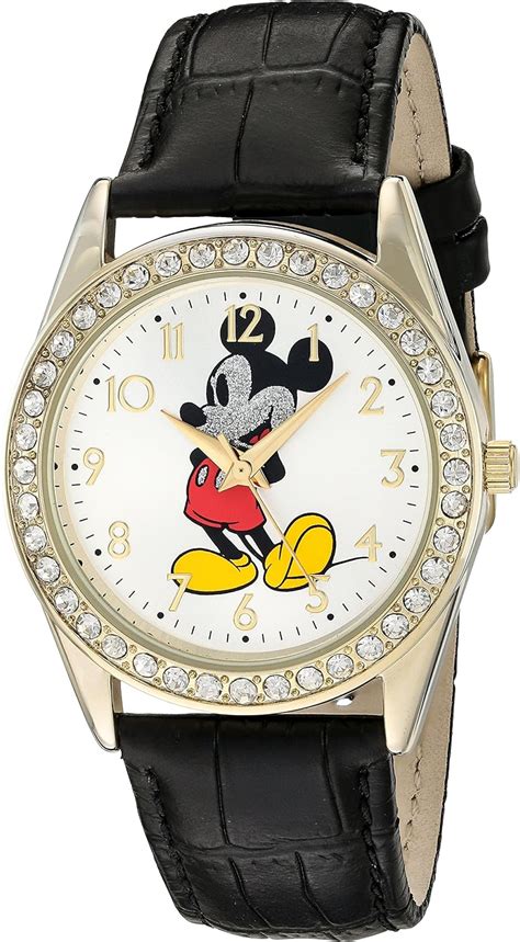 Disney Reloj Anal Gico De Cuarzo Para Adultos Glitter Gold Blk