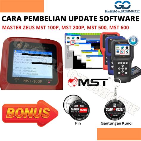 Jual Update Software Scanner Motor Injeksi Master Zeus Mst P Mst