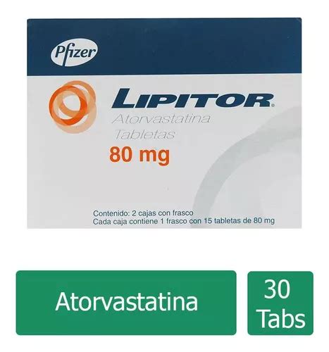 Lipitor 80 Mg 2 Cajas Con Un Frasco Con 15 Tabletas Cada Uno Envío Gratis