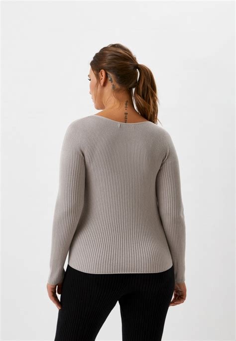 Джемпер UNIQLO в рубчик, 3D-вязка, цвет: серый, RTLACG567501 — купить в ...