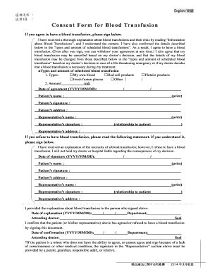 Blood Transfusion Consent Form Template Complete With Ease AirSlate