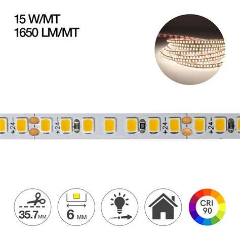 KING LED Striscia Led Serie H C CRI90 75W 8250lm 24V IP20 PCB 6mm