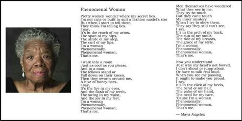 A Fave Poem Of Mine Maya Angelou Poems Phenomenal Woman Maya Angelou