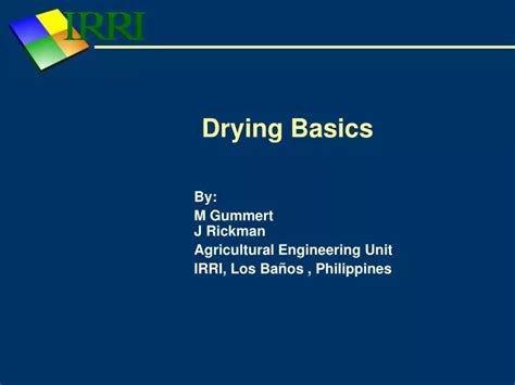 Ppt Drying Basics Powerpoint Presentation Free Download Id6616435